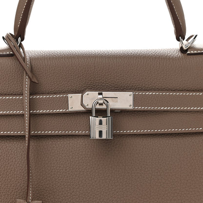 Hermes Togo Horseshoe Kelly Retourne 35 Etoupe 9 of 9