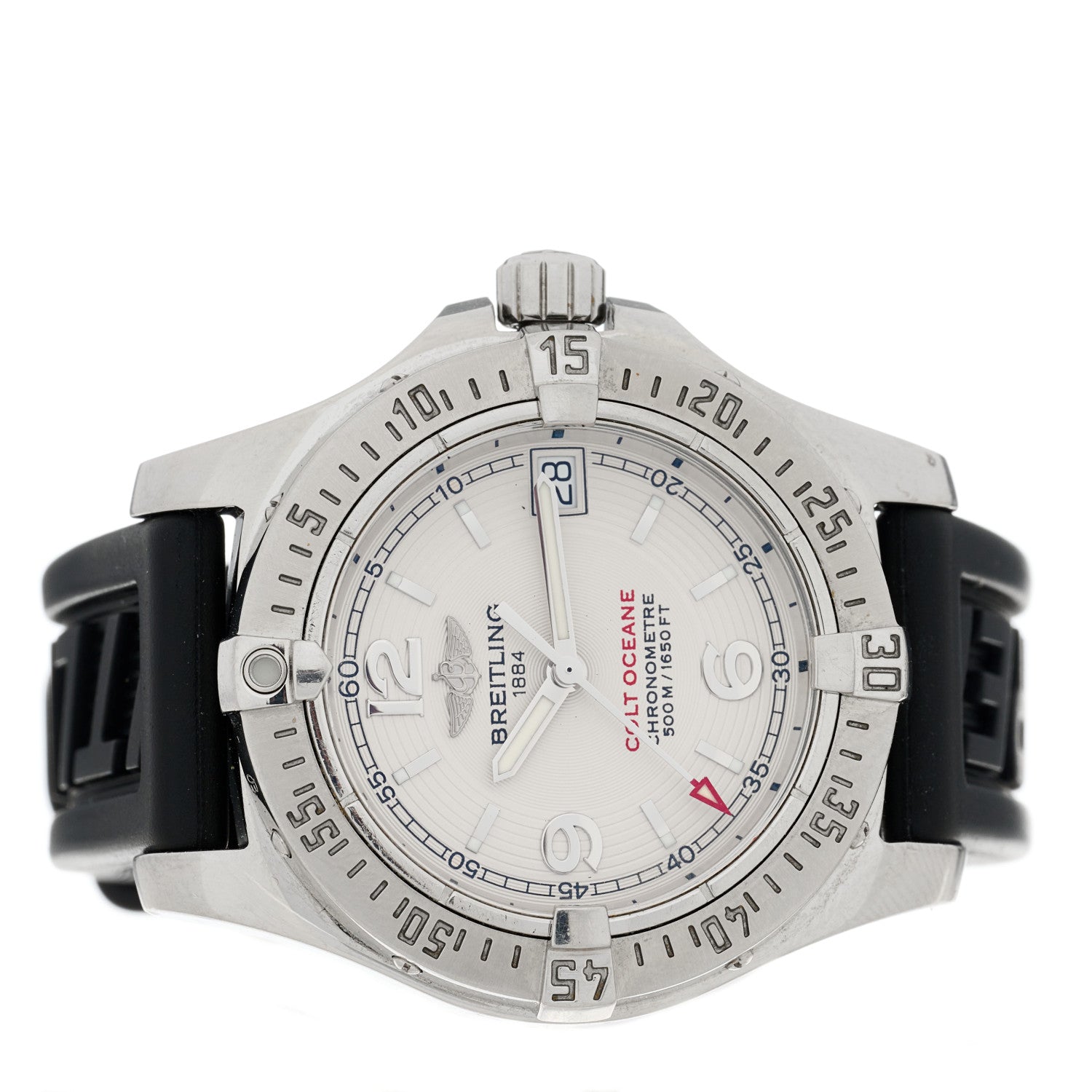 Breitling Stainless Steel Rubber 33mm Colt Oceane Quartz Watch A77380 2 of 4