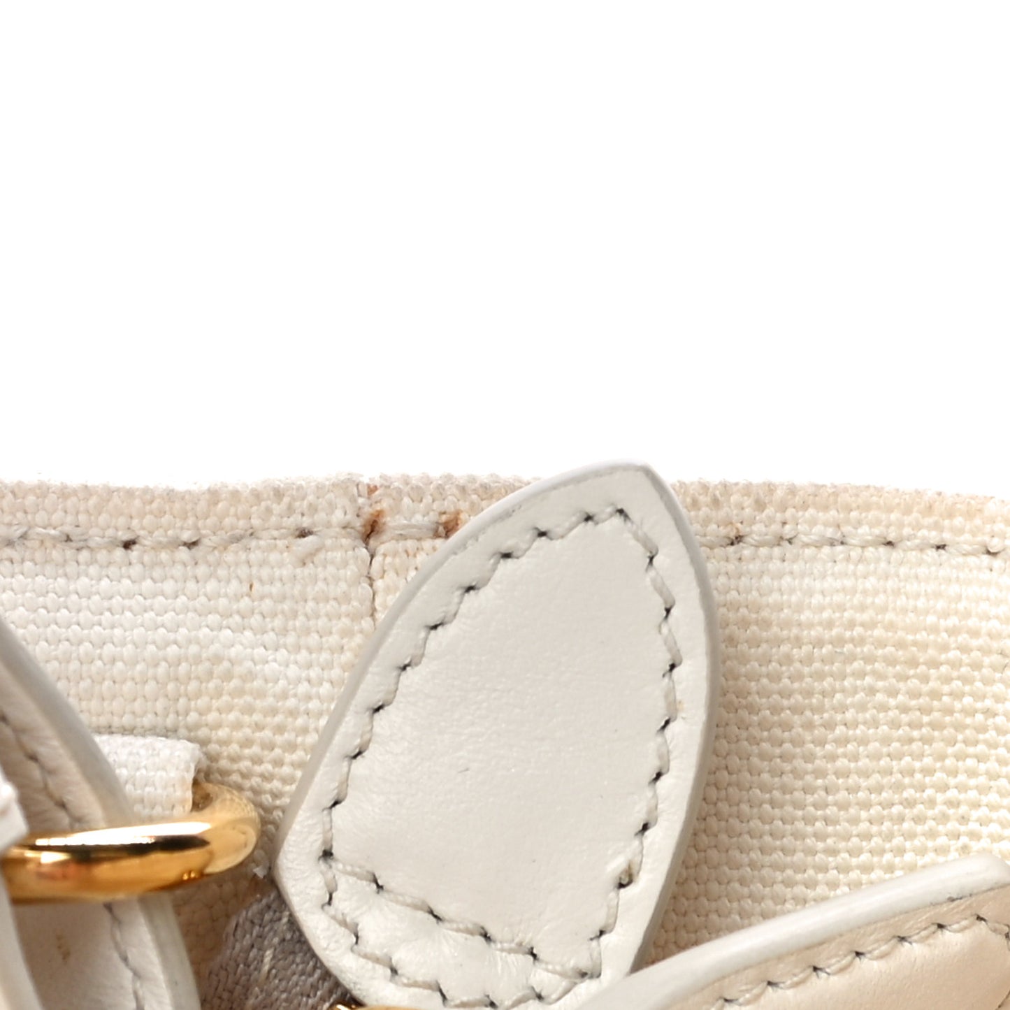 Canvas Wicker Tote White