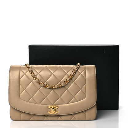 Chanel Lambskin Quilted Medium Single Flap Beige 17 of 17