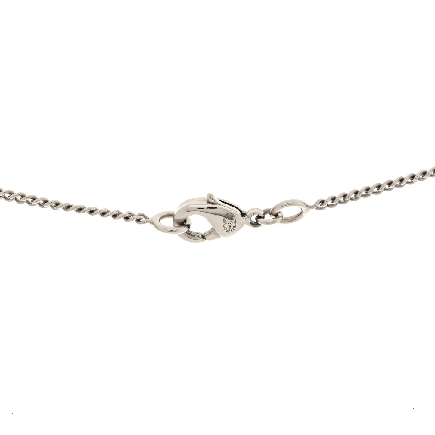 Crystal Timeless CC Necklace Silver
