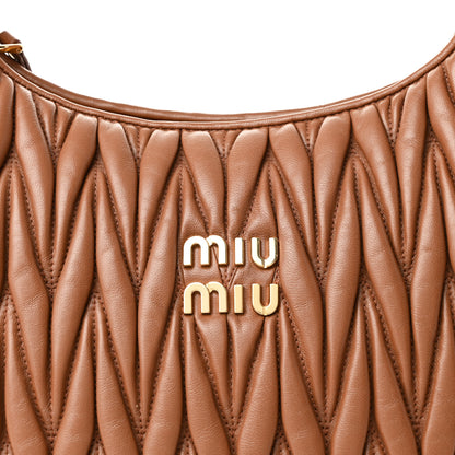 Miu Miu Nappa Matelasse Wander Large Hobo Cognac 8 of 10