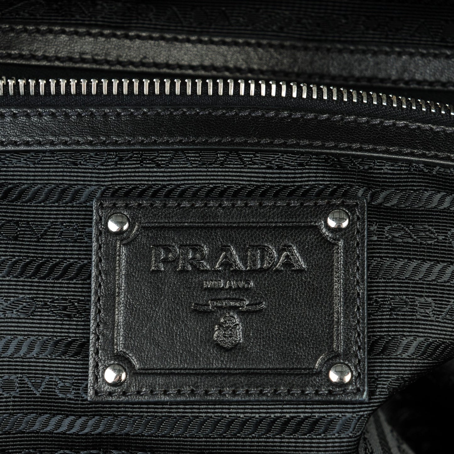 Tessuto Nylon Ruffle Tote Nero Black