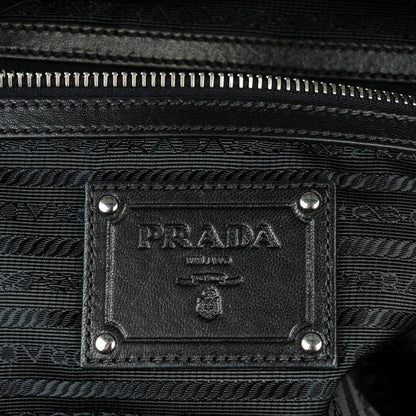 Prada Tessuto Nylon Ruffle Tote Nero Black 6 of 8