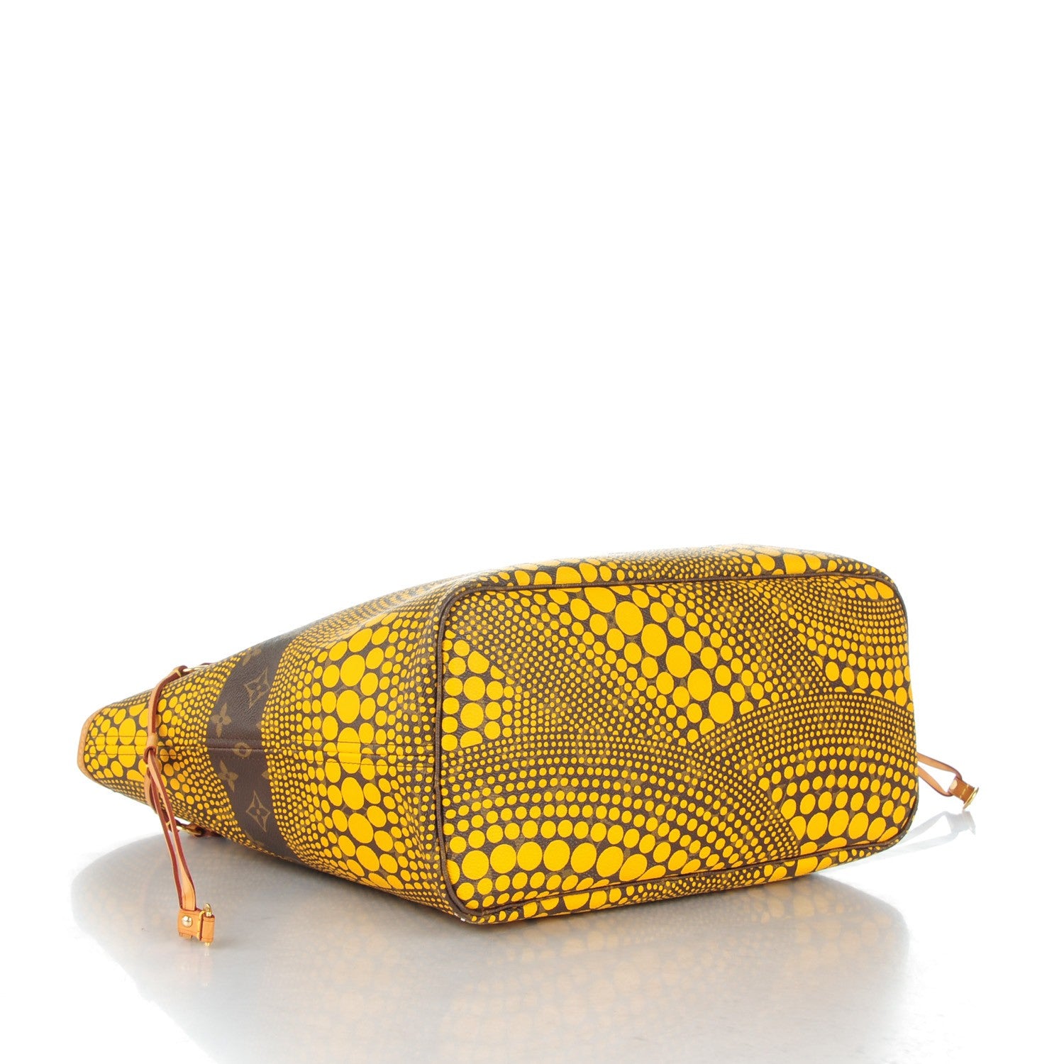 Louis Vuitton Monogram Kusama Waves Neverfull MM Yellow 4 of 10