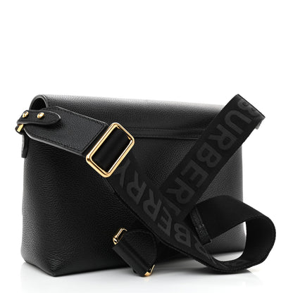 Burberry Grainy Calfskin Vintage Check Note Crossbody Bag Black 3 of 12