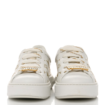 Louis Vuitton Monogram Time Out Sneakers 38 Gold 2 of 9