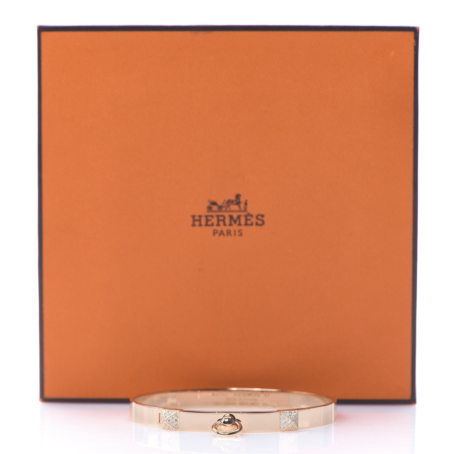 18K Rose Gold Diamond PM Collier De Chien Bracelet ST