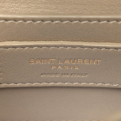 Saint Laurent Canvas Calfskin Mini Classic Monogram Cassandra Top Handle Beige Cream 7 of 15