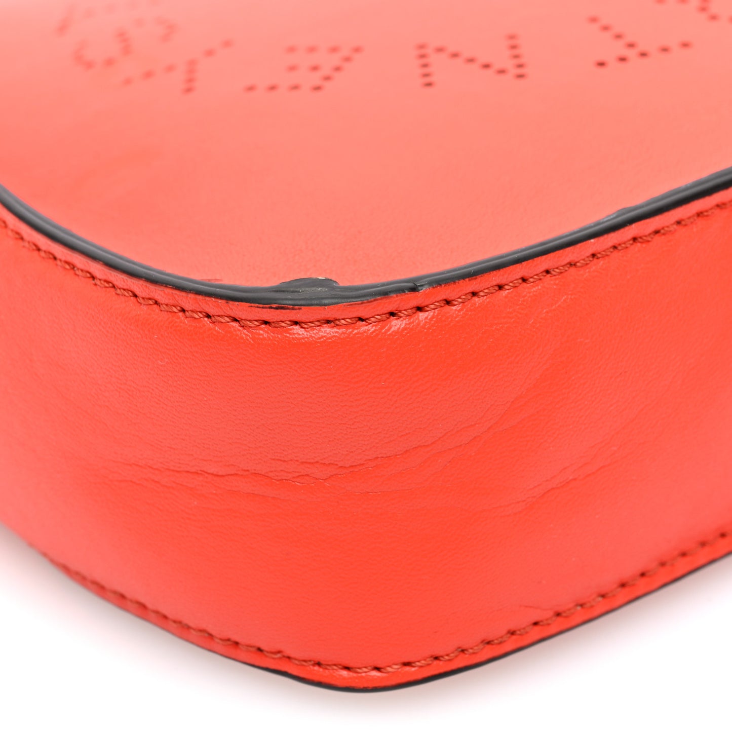 Eco Alter Nappa Perforated Logo Mini Crossbody Orange
