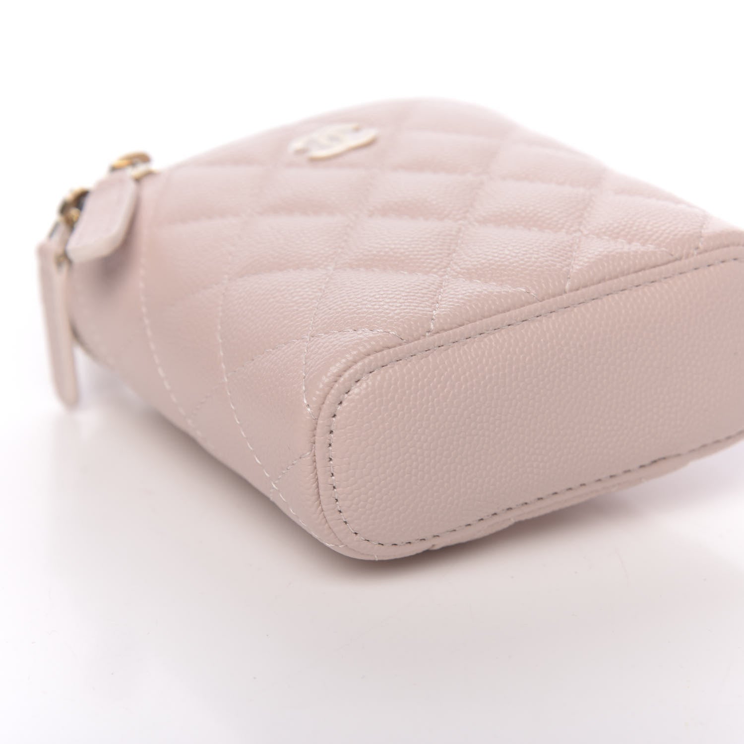 Chanel Caviar Quilted Small Vertical Coco Beauty Vanity Case With Chain Light Pink 8 of 11