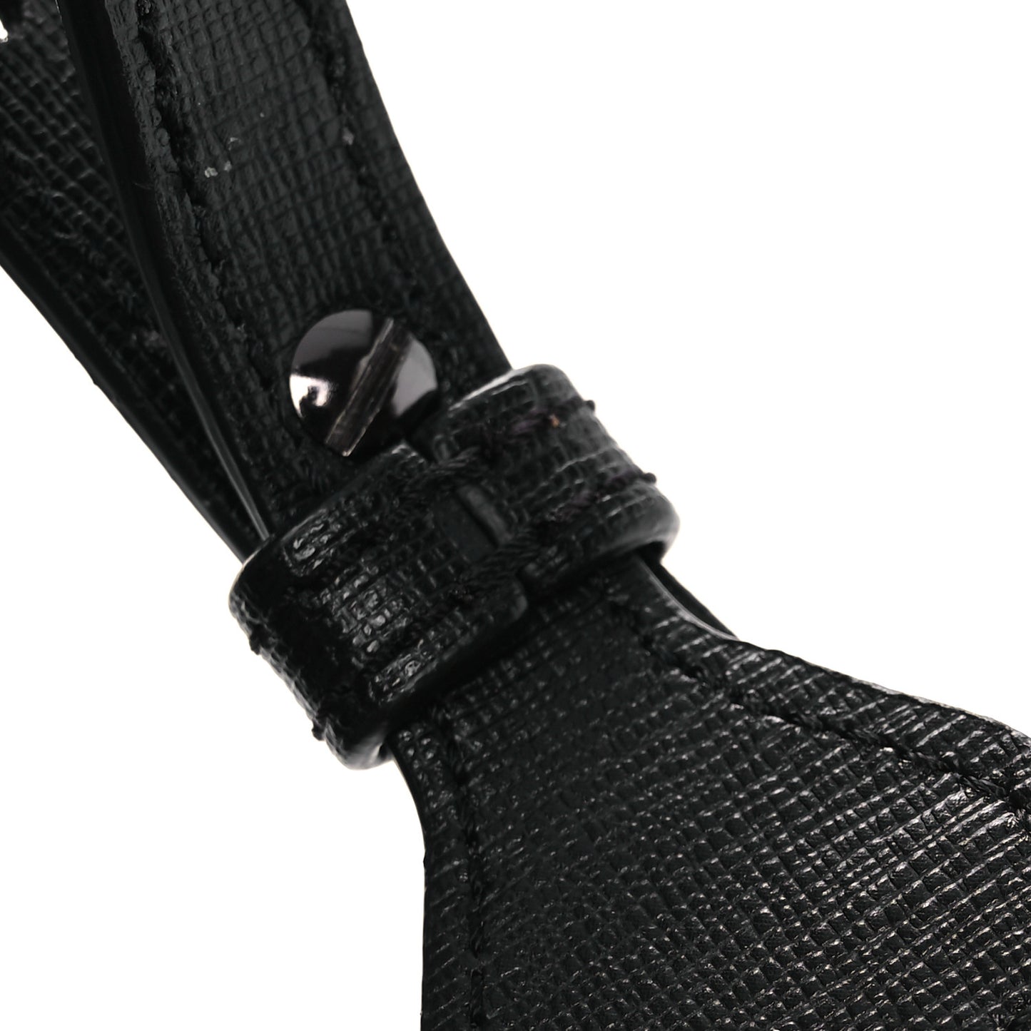 Saffiano Striped Mini Diag Bag Black White