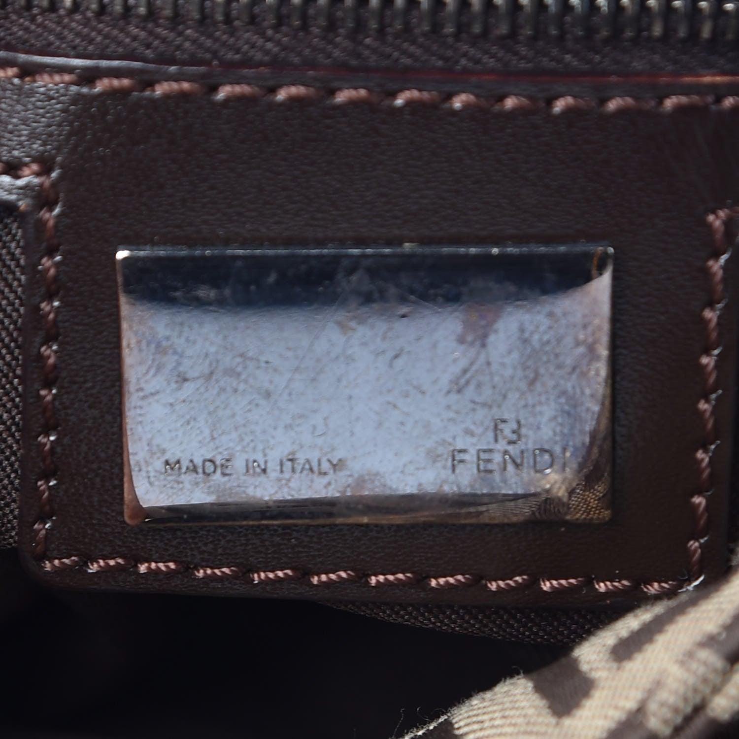 Fendi Zucchino Mama Baguette Dark Brown 6 of 7