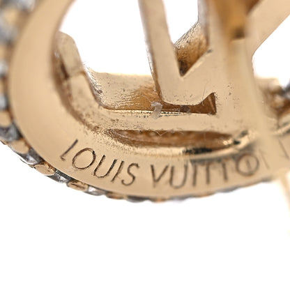 Louis Vuitton Metal Crystal Louise By Night Earrings Gold 4 of 5