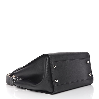Burberry Soft Grain Calfskin Medium Buckle Tote Black 4 of 11