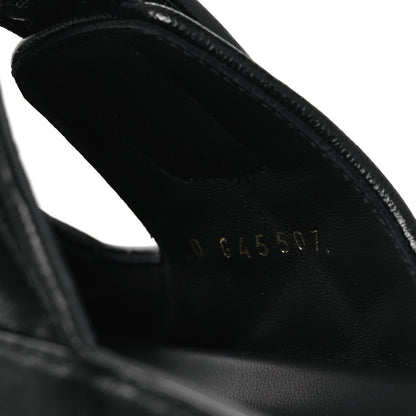 Chanel Lambskin Quilted Velcro Dad Chain CC Slide Sandals 38.5 Black 10 of 12