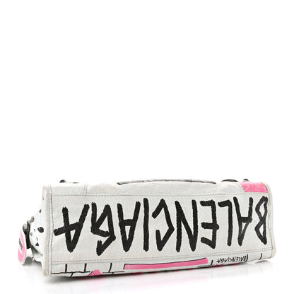 Balenciaga Agneau Graffiti All Over Classic Hardware S City White Multicolor 4 of 9