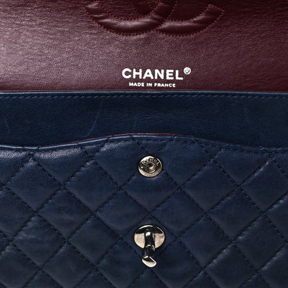 Chanel Lambskin Quilted Medium Double Flap Bijoux Chain Navy 6 of 23