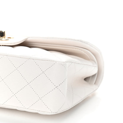 Chanel Caviar Quilted Small Double Flap White 9 of 9