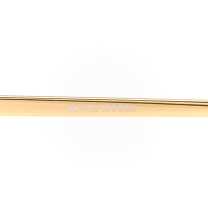 Gucci Oversized Round Sunglasses GG0252S Gold Green 7 of 8