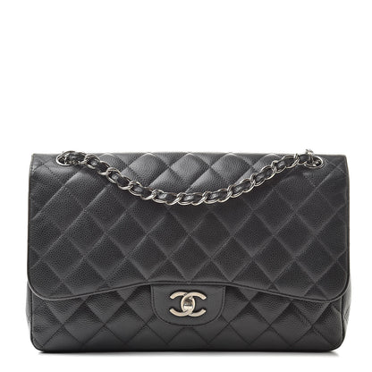 Chanel Caviar Quilted Jumbo Double Flap Black 1 of 17
