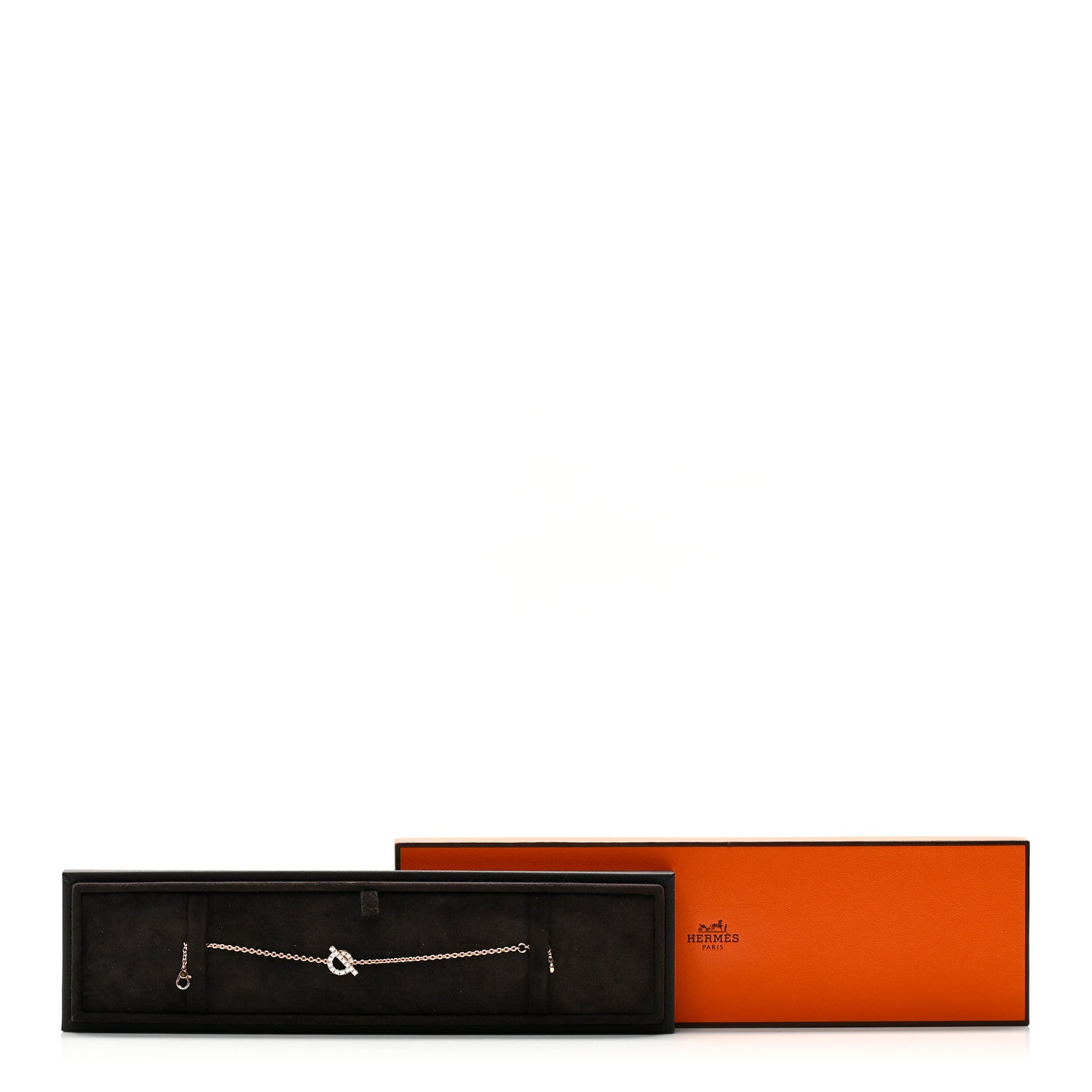 Hermes 18K Rose Gold Diamond Finesse Bracelet SH 4 of 4