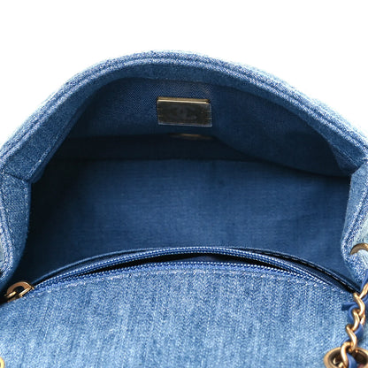 Chanel Denim Quilted Mini Pearl Crush Flap Blue 5 of 14