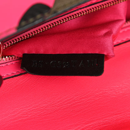 Valentino Garavani Nappa Canvas Camouflage Medium Glam Lock Rockstud Flap Fuxia Fluo 7 of 12