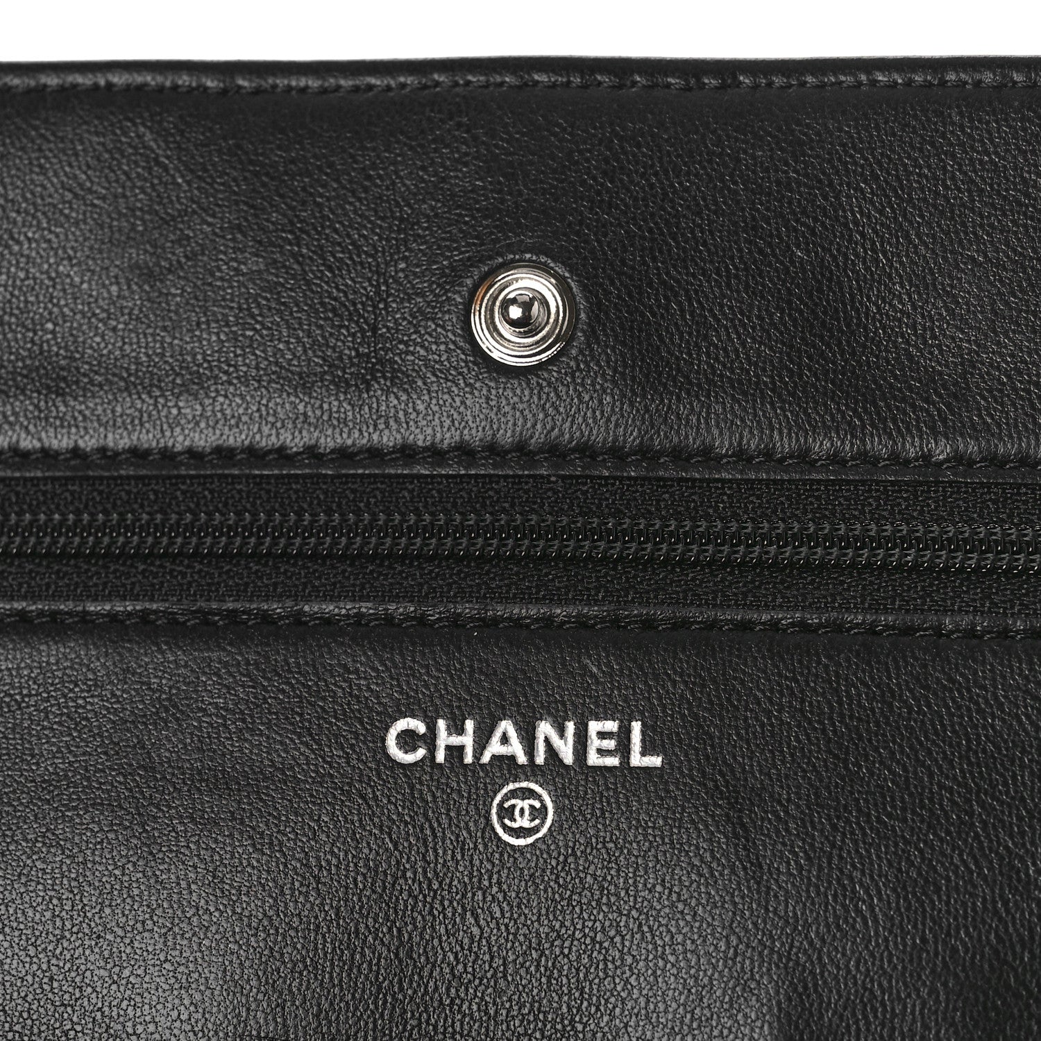 Chanel Lambskin Quilted Wallet On Chain WOC Black 6 of 11