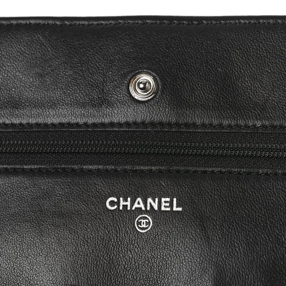 Chanel Lambskin Quilted Wallet On Chain WOC Black 6 of 11