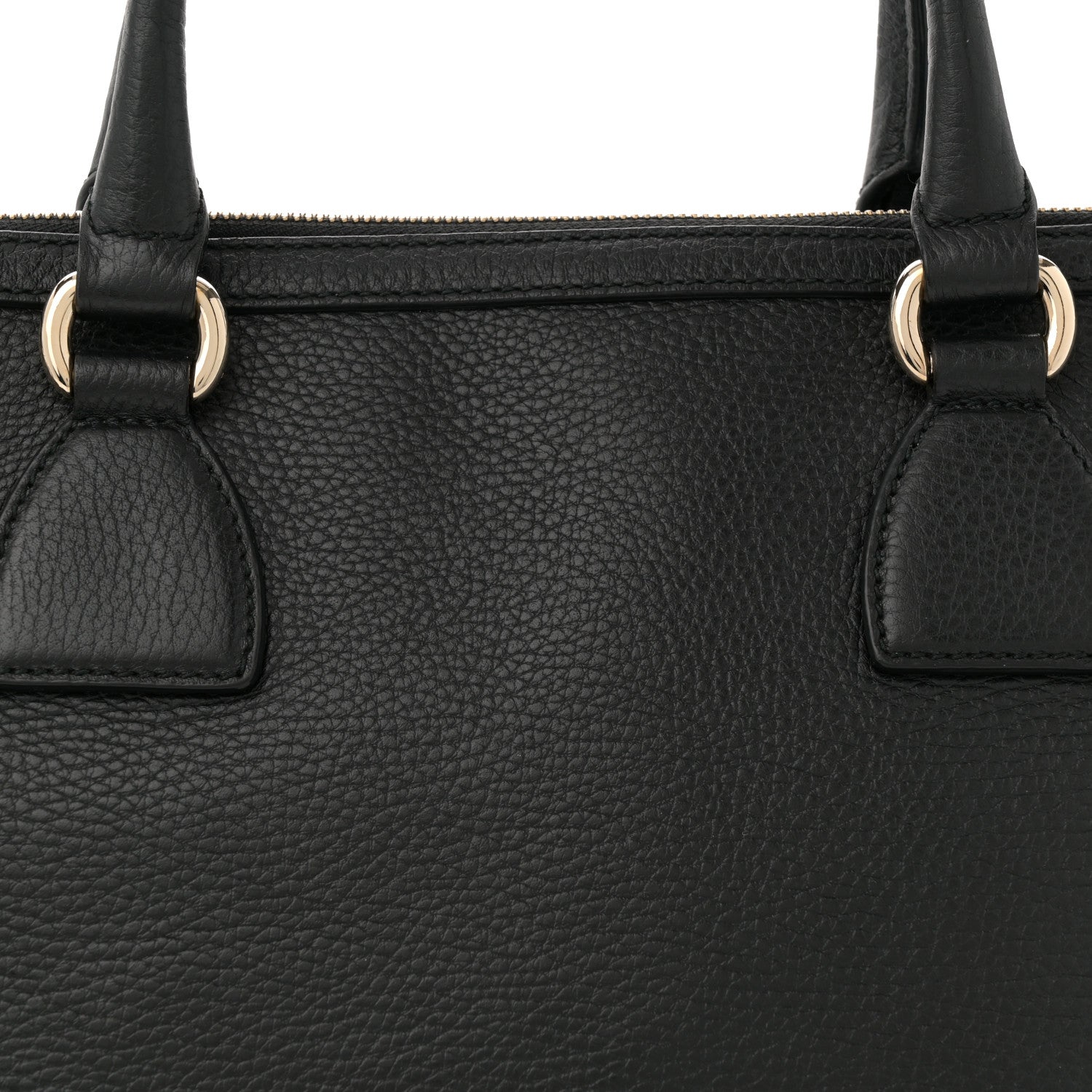 Gucci Dollar Calfskin GG Charm Satchel Black 8 of 10