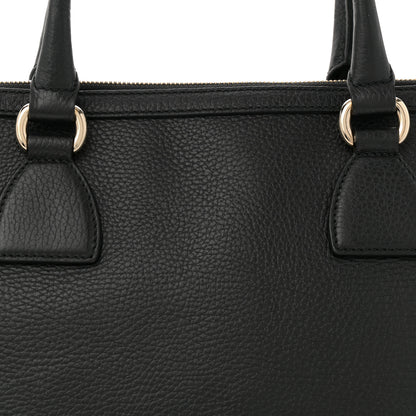 Gucci Dollar Calfskin GG Charm Satchel Black 8 of 10