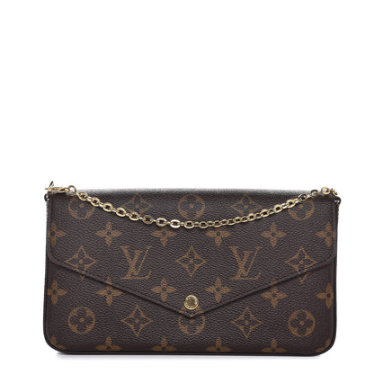 Louis Vuitton Monogram Pochette Felicie Chain Wallet Fuchsia 1 of 7