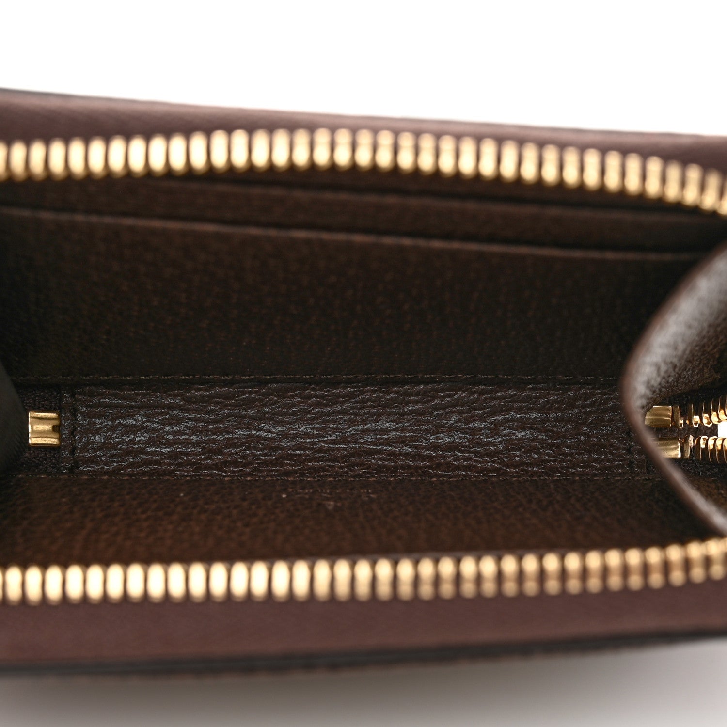 Gucci GG Supreme Monogram Textured Dollar Calfskin Web Ophidia Zip Around Card Case Wallet Beige Ebony New Acero 5 of 6