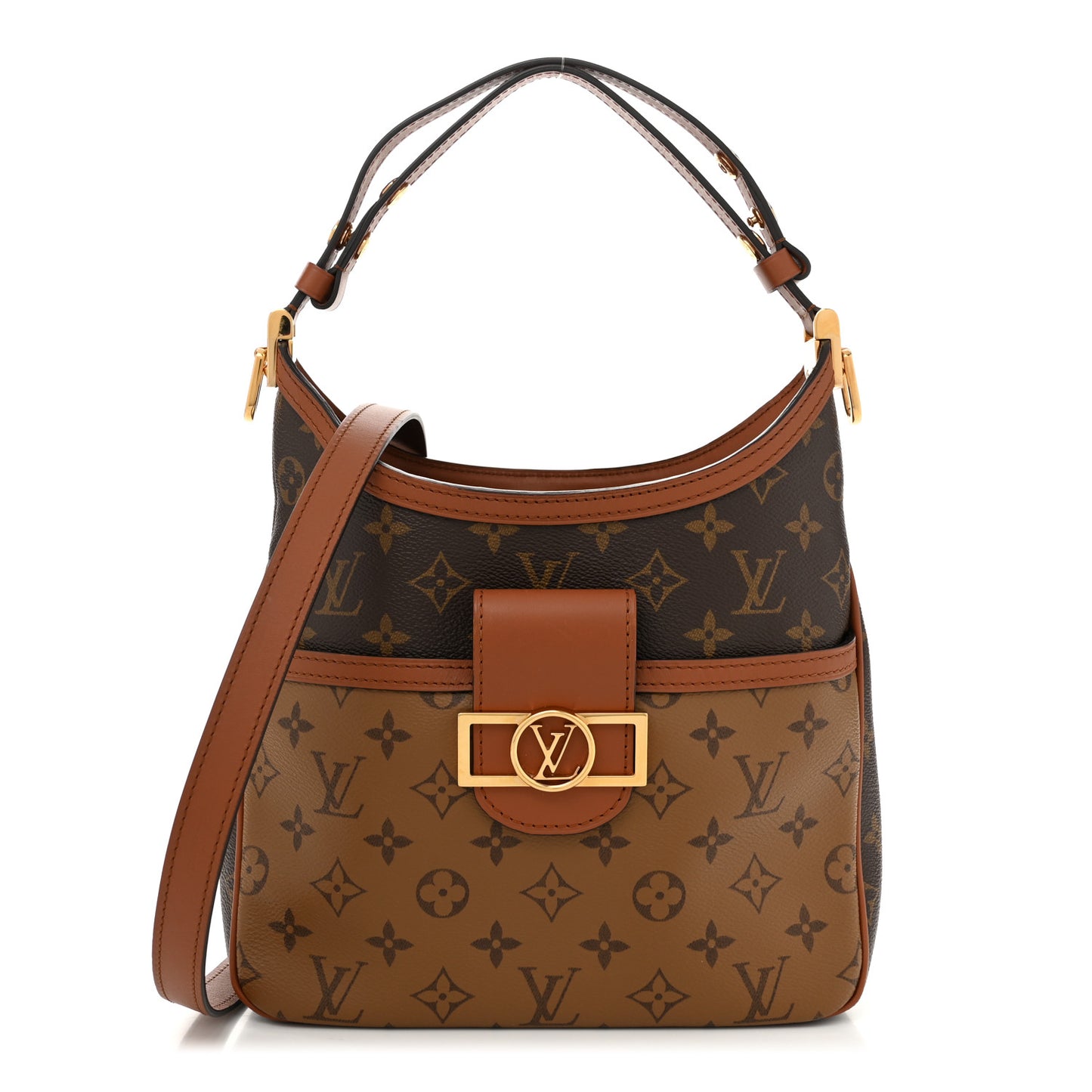 Reverse Monogram Dauphine Hobo PM