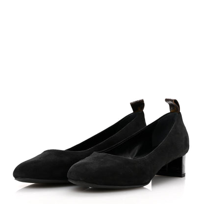 Louis Vuitton Suede Uniformes Pump 37 Black 4 of 9