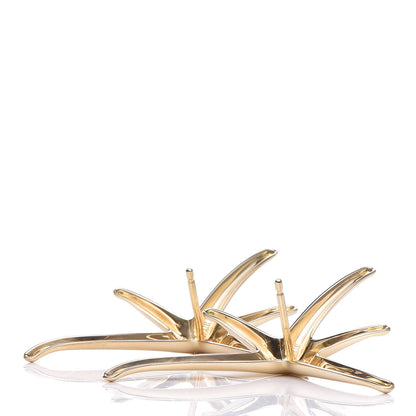 Tiffany 18K Yellow Gold Large Elsa Peretti Starfish Earrings 3 of 5