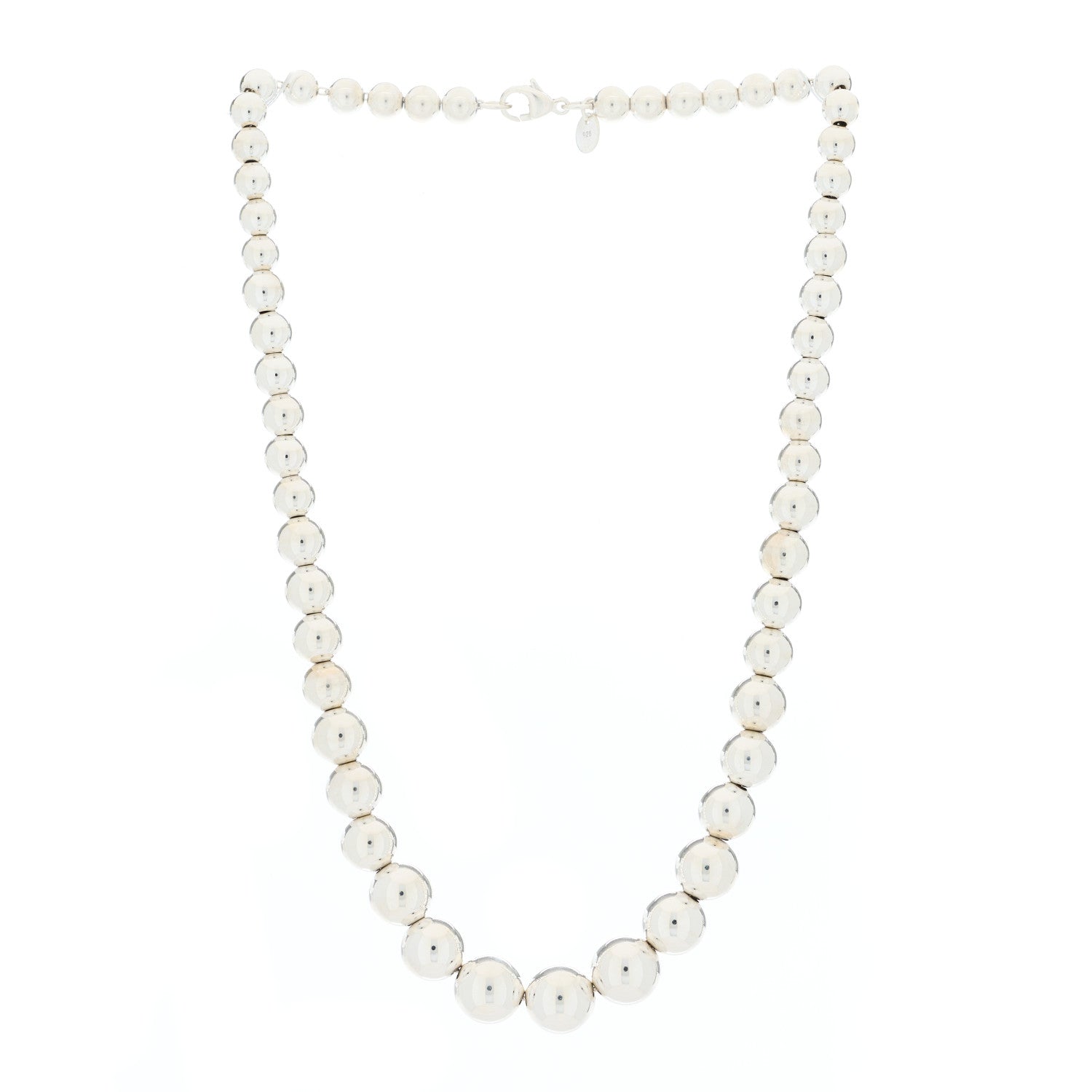 Tiffany Sterling Silver HardWear Graduated Ball Necklace 2 of 4