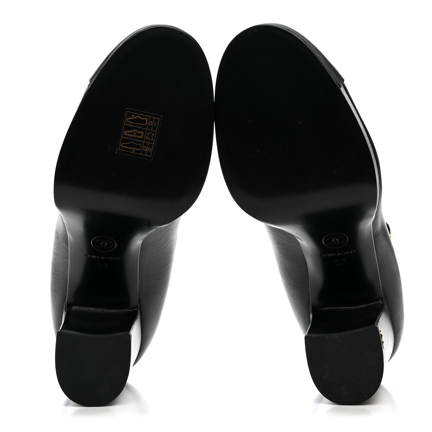 Chanel Lambskin Grosgrain Cap Toe CC Mary Jane Pumps 36 Black 6 of 10