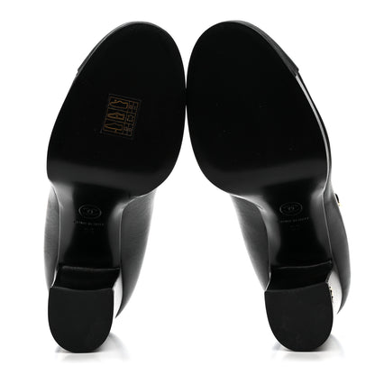 Chanel Lambskin Grosgrain Cap Toe CC Mary Jane Pumps 36 Black 6 of 10