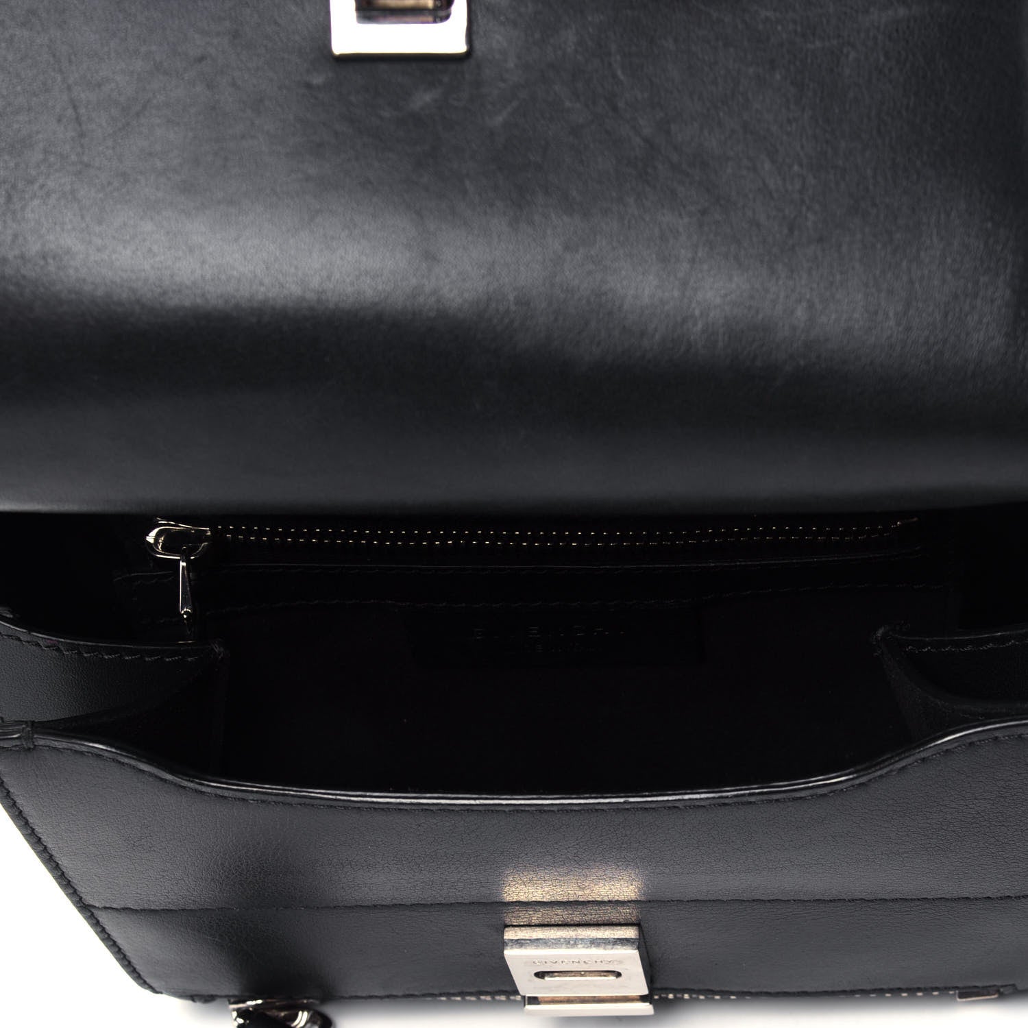 Givenchy Calfskin Chain Detail Mini Pandora Box Crossbody Bag Black 5 of 5