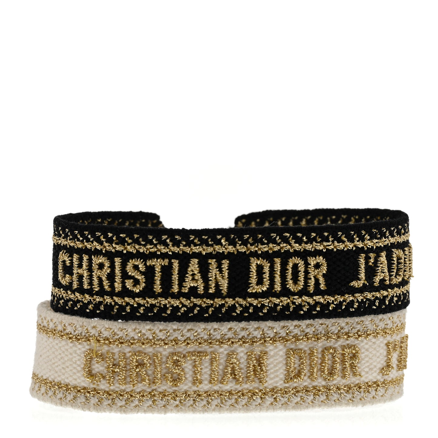 Woven Cotton J'Adior Friendship Bracelet Set Gold Black