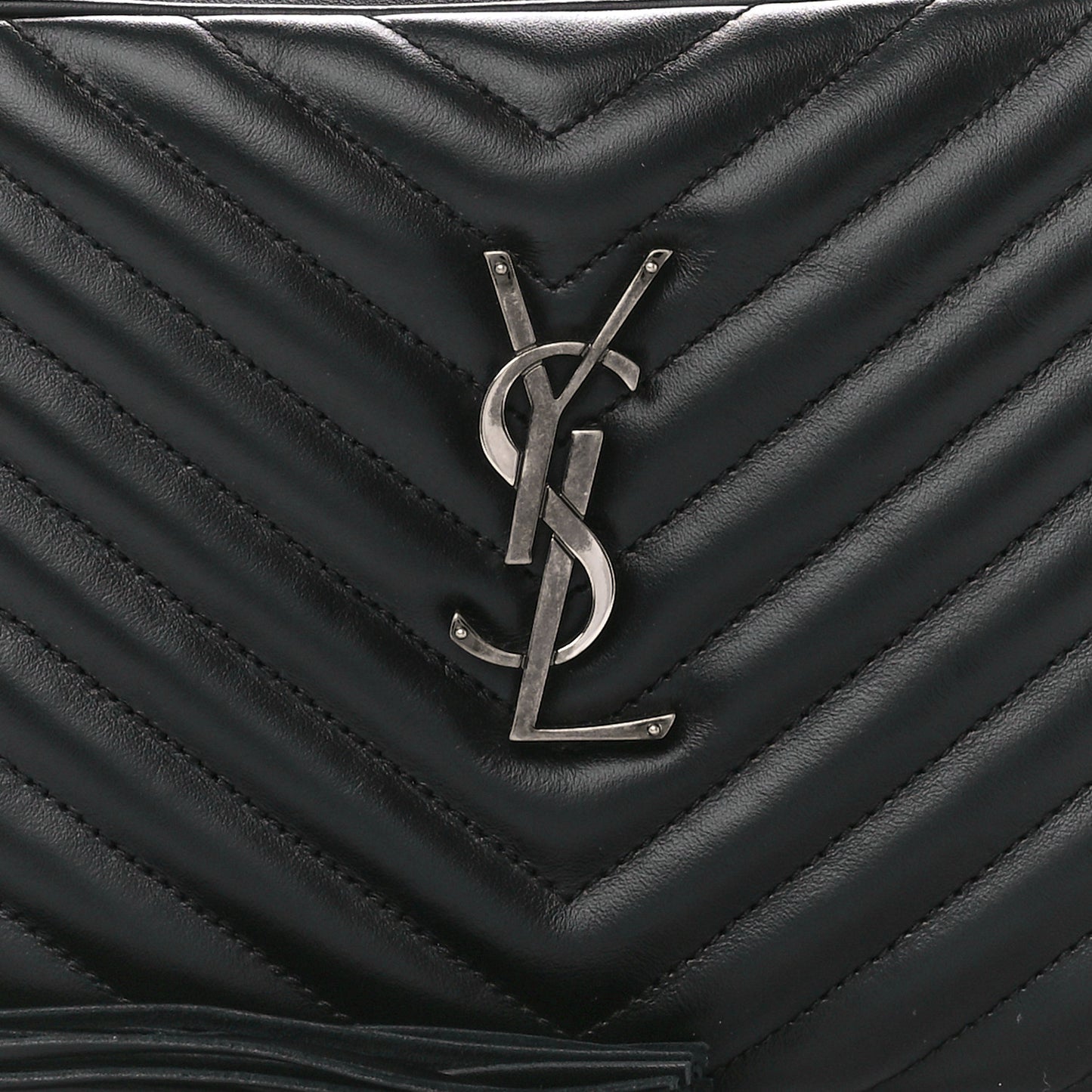 Calfskin Matelasse Monogram Lou Camera Bag Black