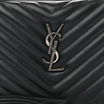 Saint Laurent Calfskin Matelasse Monogram Lou Camera Bag Black 8 of 10