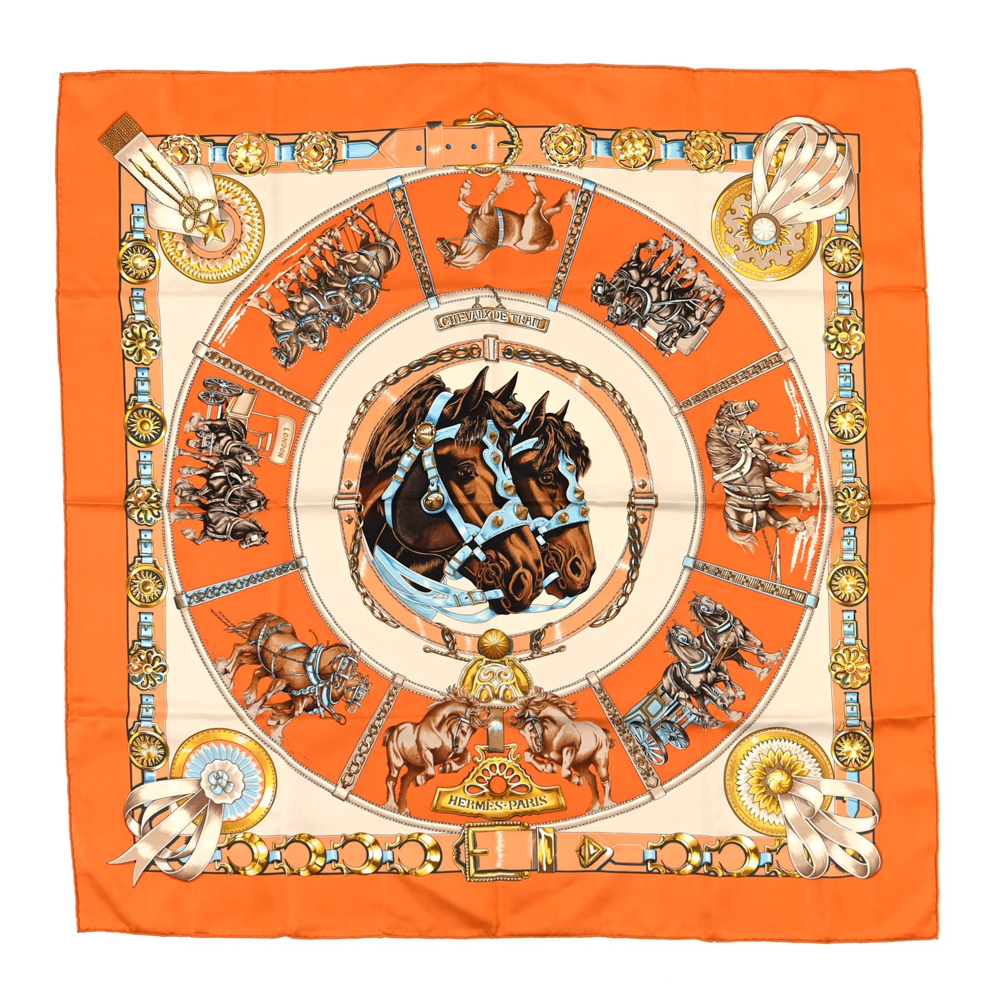 Silk Chevaux De Trait Scarf 90