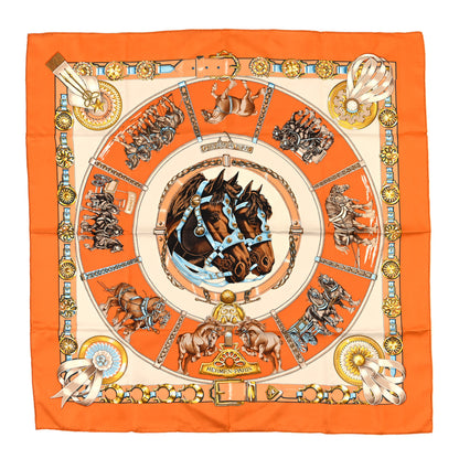 Hermes Silk Chevaux De Trait Scarf 90 1 of 4