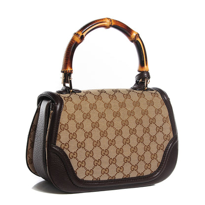 Gucci Monogram Medium New Bamboo Top Handle Bag Dark Brown 3 of 7