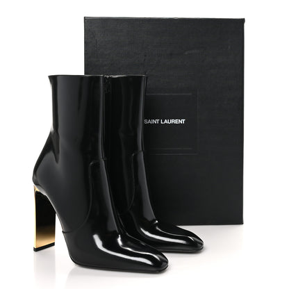 Saint Laurent Vitello Marilyn Auteuil 105 Ankle Zip Boots 39 Black 8 of 8