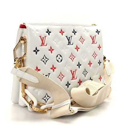 Louis Vuitton Lambskin Embossed Monogram LV H32 PM White 3 of 9