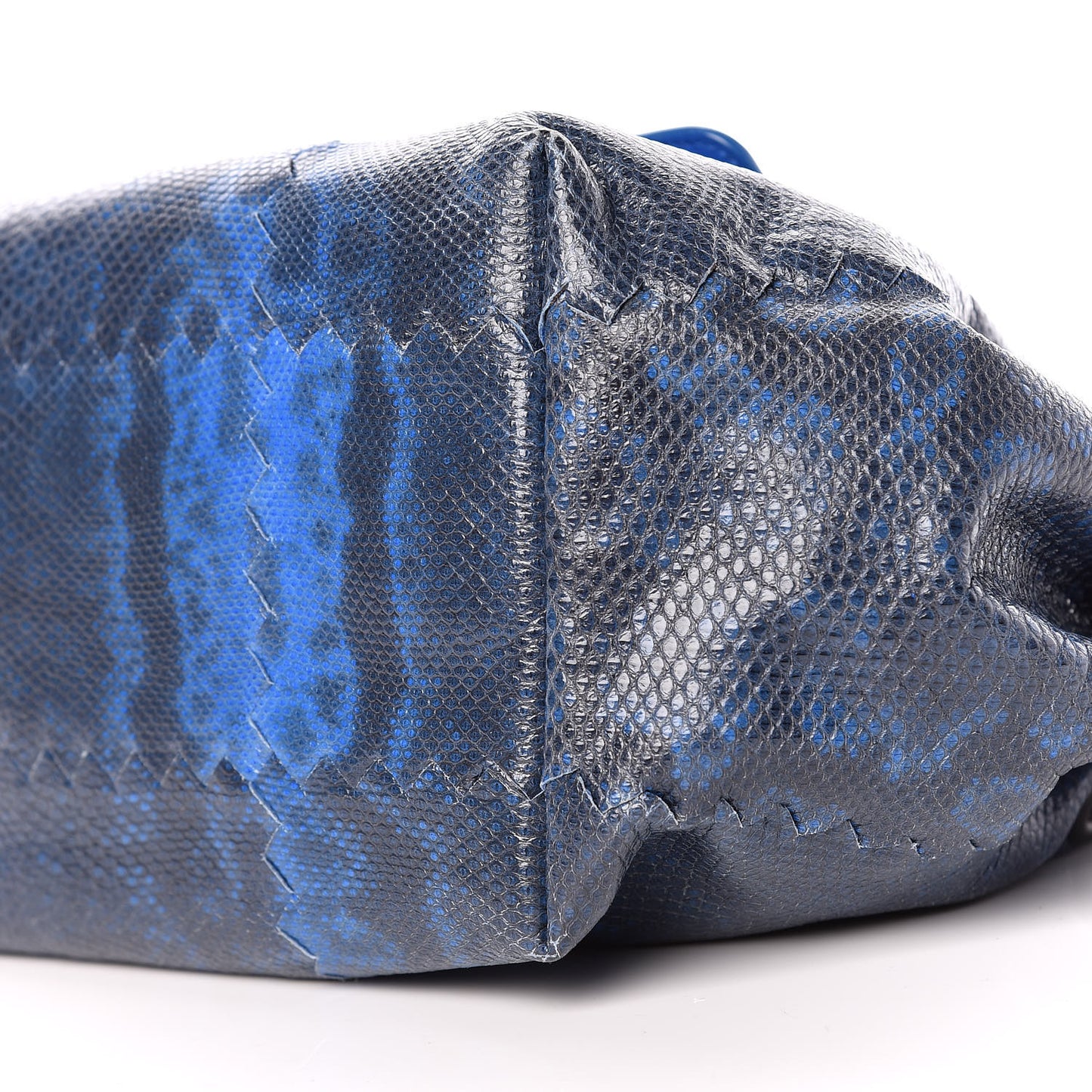Vesuvio Karung Nappa Intrecciato Cravatteria Small Flap Shoulder Bag Bleuette